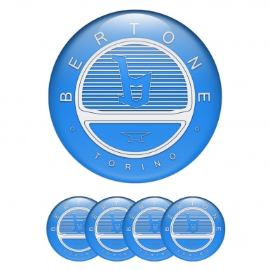 Opel Bertone Sticker for Wheels Center Caps Blue White Logo