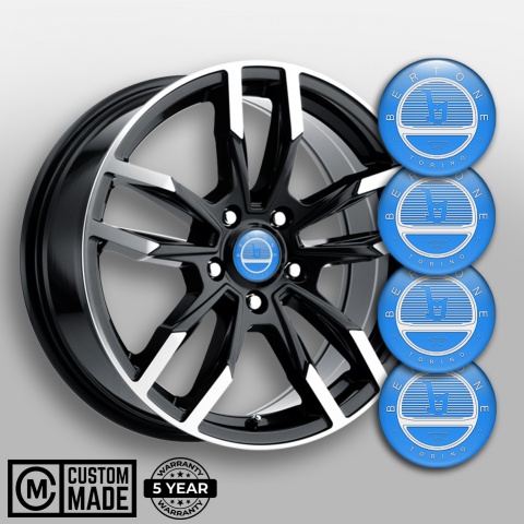 Opel Bertone Sticker for Wheels Center Caps Blue White Logo