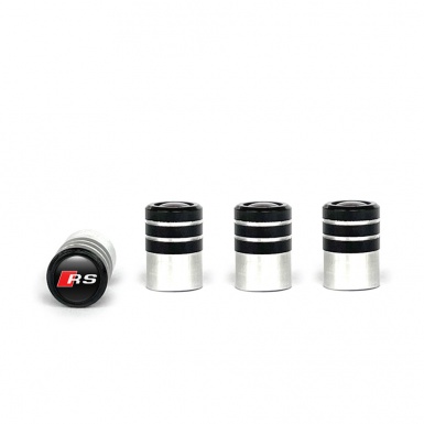 Audi RS Tyre Valve Caps Black 4 pcs 