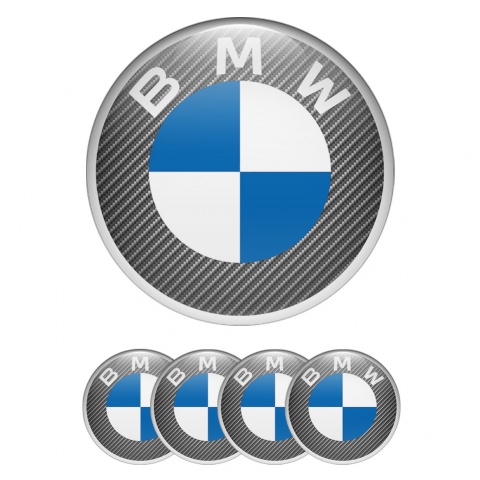 BMW Emblem for Wheel Center Caps Light Carbon Grey Ring