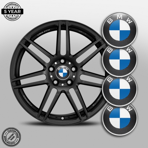BMW Stickers for Center Wheel Caps Black Dots Design