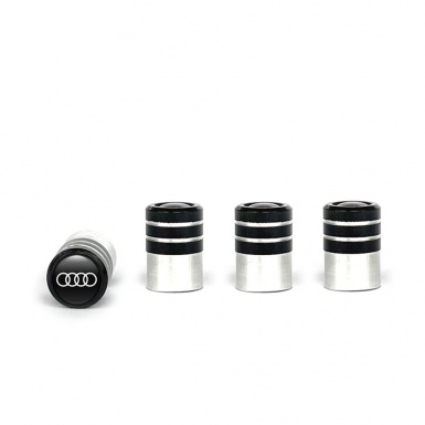 Audi Tyre Valve Caps Black Classic 4 pcs