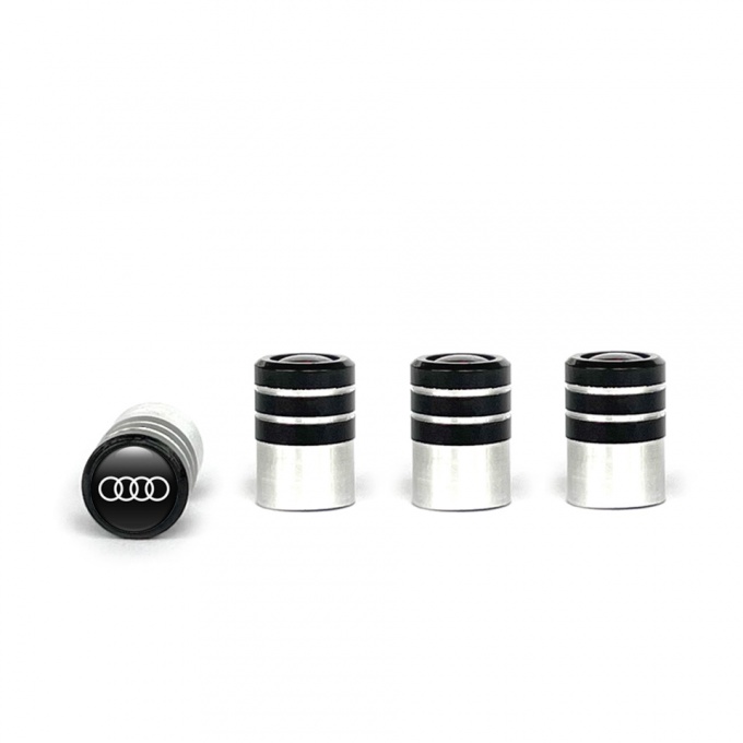 Audi Tyre Valve Caps Black Classic 4 pcs