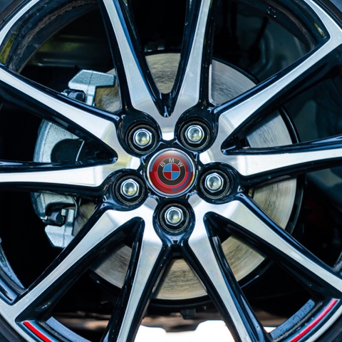 BMW Wheel Emblem for Center Caps Dark Carbon Modern Design