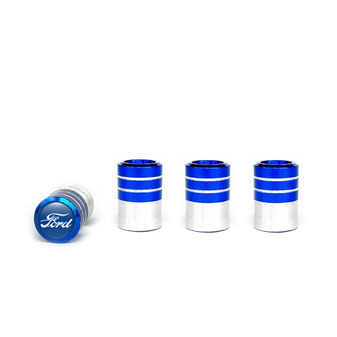 Ford Tyre Valve Caps Blue Classic 4 pcs