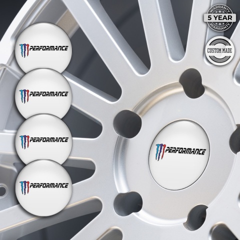 BMW Sticker for Wheels Center Caps White M Performance