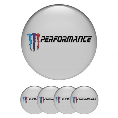 BMW Stickers for Center Wheel Caps Grey M Performance