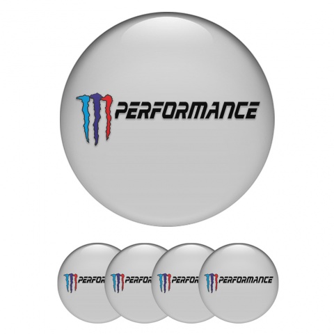 BMW Stickers for Center Wheel Caps Grey M Performance