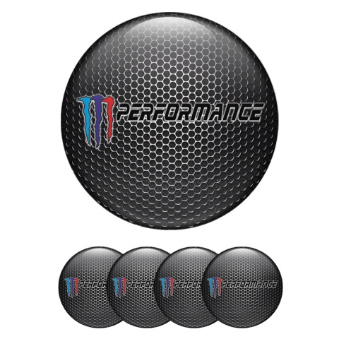 BMW Emblems for Center Wheel Caps Dark Mesh M Performance