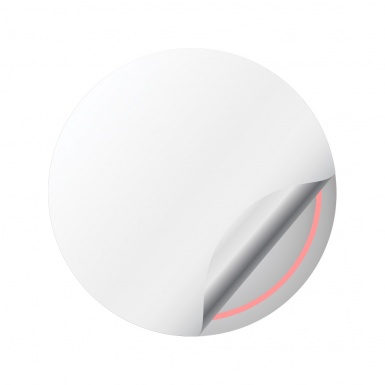BMW Stickers for Wheels Center Caps Grey Red Circle Design