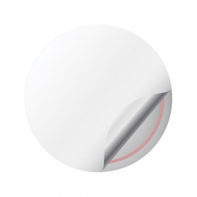 BMW Wheel Stickers for Center Caps Red Carbon Circle Design