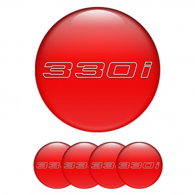 BMW Emblem for Wheel Center Caps 330i Red Edition