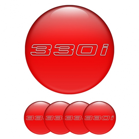 BMW Emblem for Wheel Center Caps 330i Red Edition
