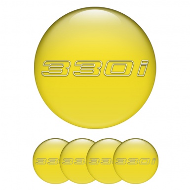 BMW Emblem for Center Wheel Caps 330i Yellow Edition