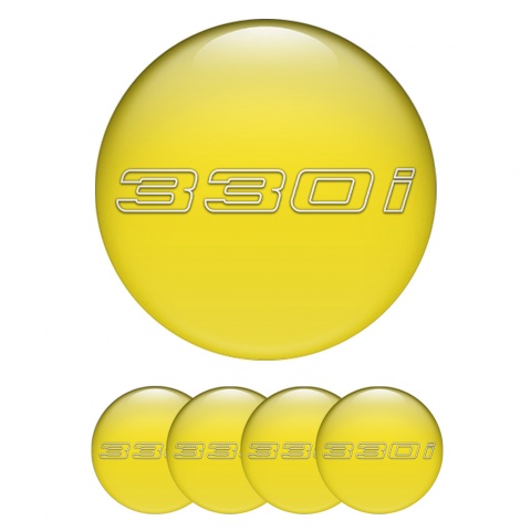BMW Emblem for Center Wheel Caps 330i Yellow Edition