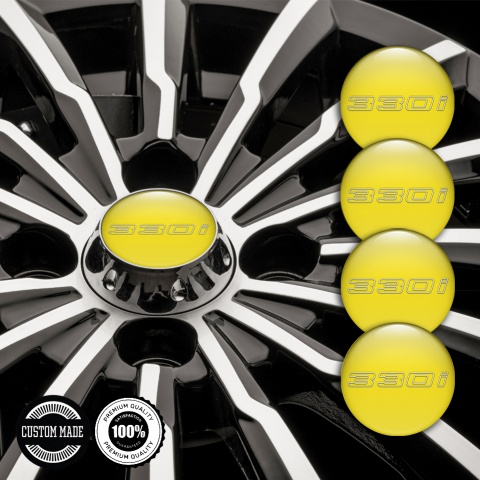 BMW Emblem for Center Wheel Caps 330i Yellow Edition