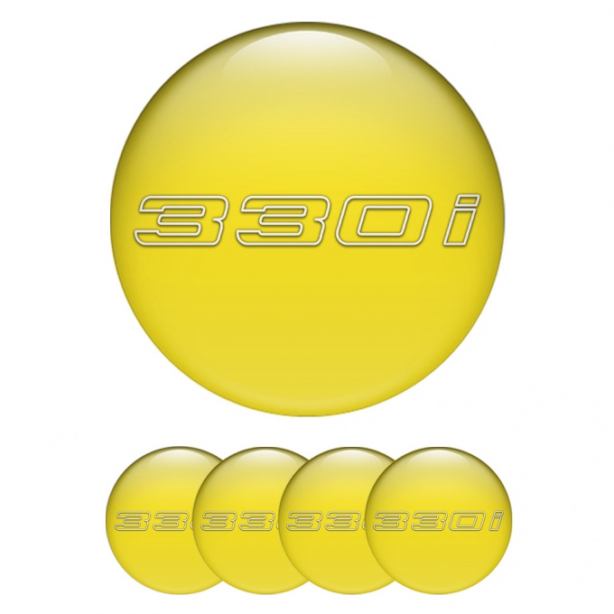 BMW Emblem for Center Wheel Caps 330i Yellow Edition