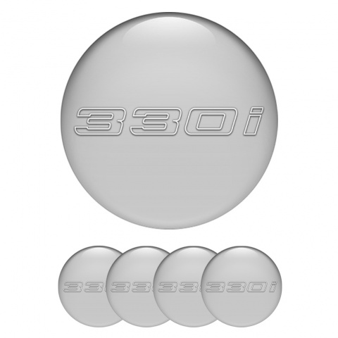 BMW Center Wheel Caps Stickers 330i Grey Edition