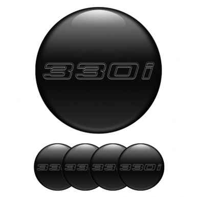 BMW Wheel Emblem for Center Caps 330i Black Outline Edition