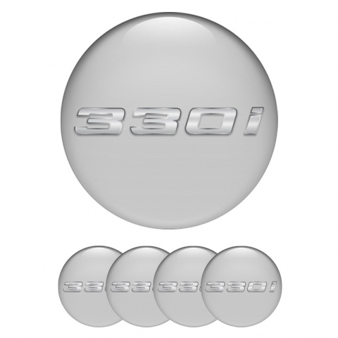 BMW Center Caps Wheel Emblem Grey 330i Silver Logo