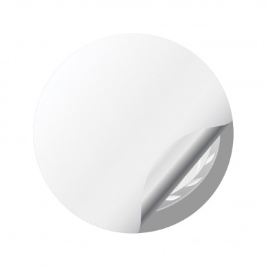 Cadillac Silicone Stickers for Center Wheel Caps Black Silver Logo