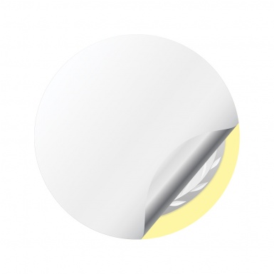 Cadillac Domed Stickers for Wheel Center Caps Yellow Silver Logo
