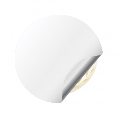 Cadillac Emblems for Center Wheel Caps White Gold Logo
