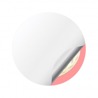 Cadillac Wheel Stickers for Center Caps Red Gold Logo