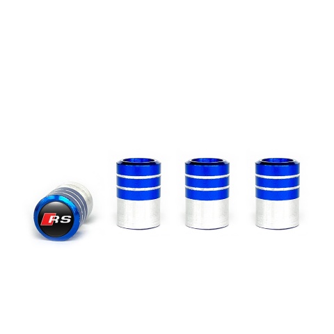Audi RS Tyre Valve Caps Blue 4 pcs