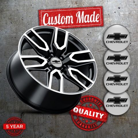 Chevrolet Emblem for Wheel Center Caps Grey Classic Logo