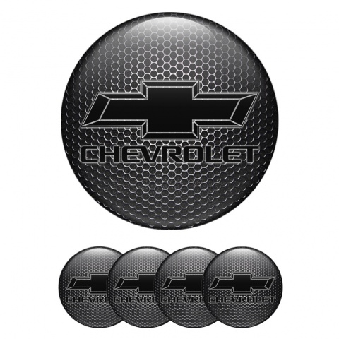 Chevrolet Center Wheel Caps Stickers Carbon Classic Logo