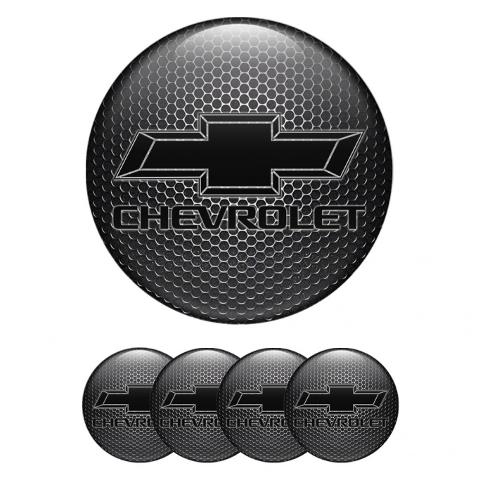 Chevrolet Center Wheel Caps Stickers Carbon Classic Logo