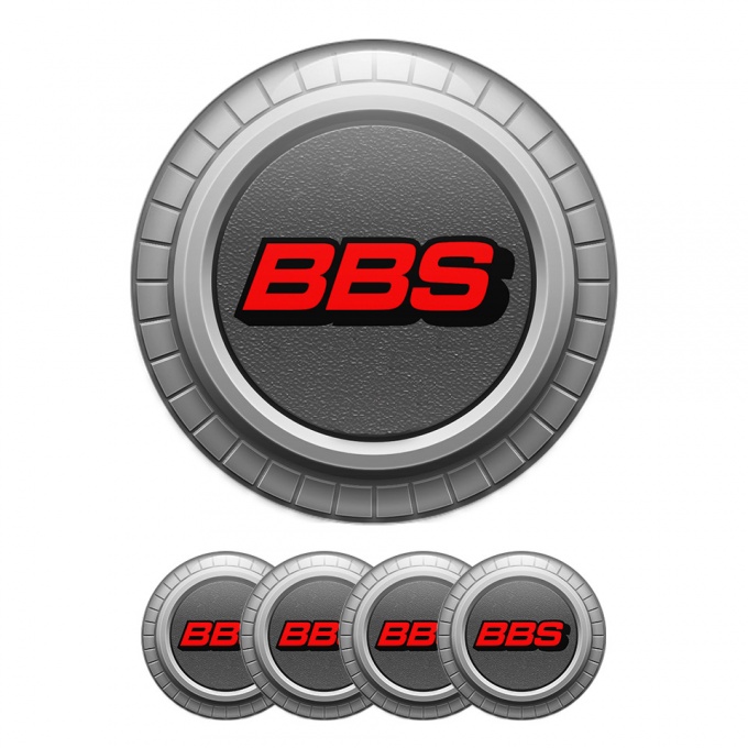 BBS Wheel Center Cap Domed Stickers Dark Gray Background Design