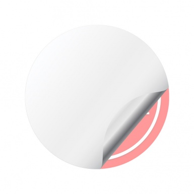 Chrysler Crossfire Center Wheel Caps Stickers Red White Ring