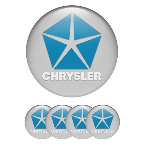 Chrysler Wheel Emblem for Center Caps Grey Blue Variant