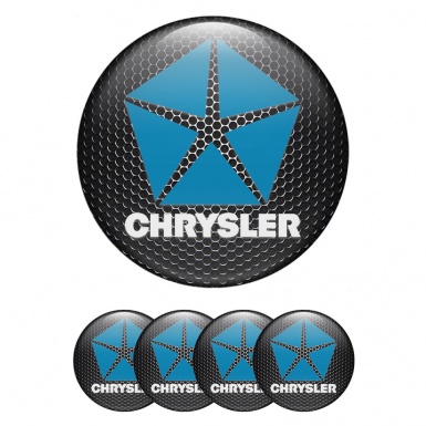 Chrysler Emblem for Wheel Center Caps Dark Mesh Blue Variant