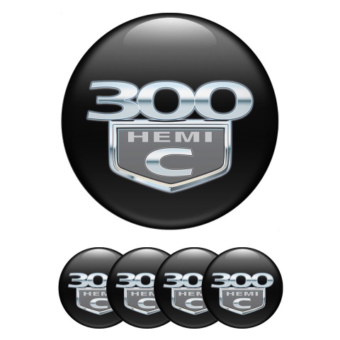 Chrysler 300c Emblem for Center Wheel Caps Black Hemi Edition