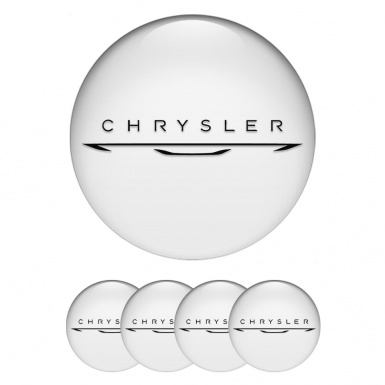 Chrysler Emblem for Wheel Center Caps White New Black Logo