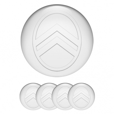 Citroen Emblem for Wheel Center Caps Pearl White Logo Edition