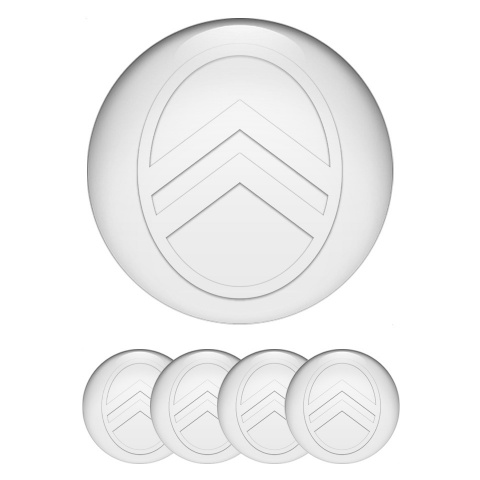 Citroen Emblem for Wheel Center Caps Pearl White Logo Edition