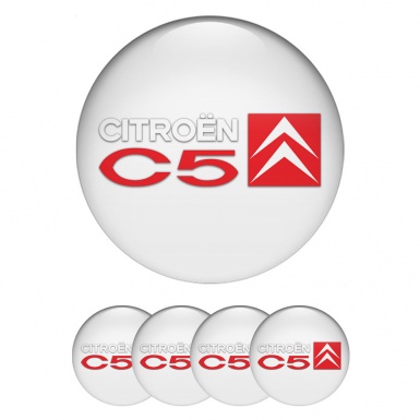 Citroen C5 Emblem for Center Wheel Caps Pearl Red White Motif