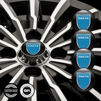 Dacia Emblems for Center Wheel Caps Black Glacial Shield
