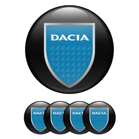Dacia Emblems for Center Wheel Caps Black Glacial Shield