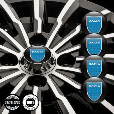 Dacia Emblems for Center Wheel Caps Black Glacial Shield