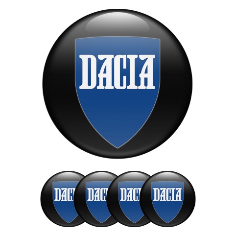 Dacia Wheel Emblem for Center Caps Black Blue Crest