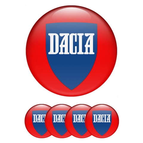 Dacia Emblem for Wheel Center Caps Red Blue Crest