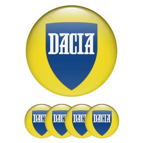 Dacia Emblem for Center Wheel Caps Yellow Blue Crest