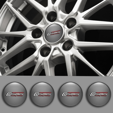 Cosmis Silicone Stickers for Center Wheel Caps Light Carbon Edition