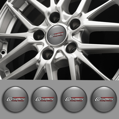 Cosmis Silicone Stickers for Center Wheel Caps Light Carbon Edition