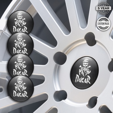 Dakar Wheel Emblem for Center Caps Dark Grate White Logo
